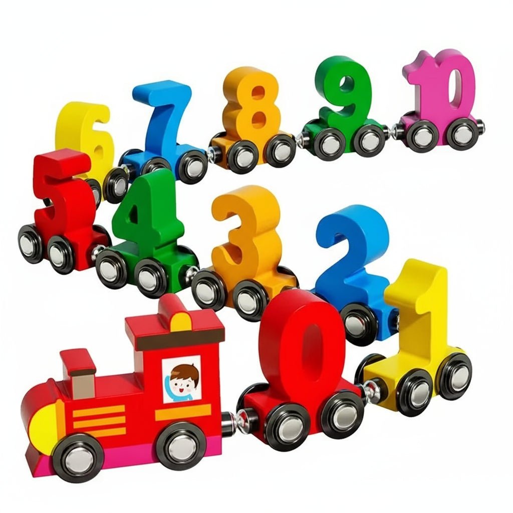 Fun Wooden Number Train Toy for Kids - Halri