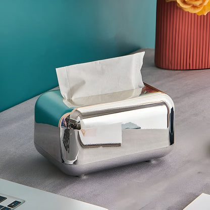 Gold Glossy Tissue Box Cover - Halri