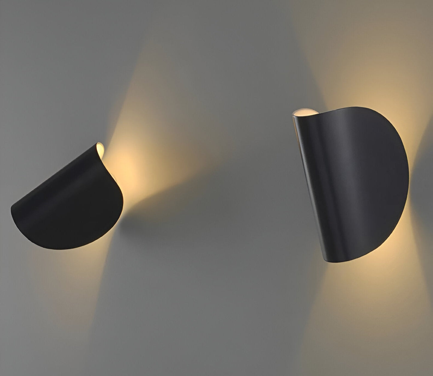 Flexible Adjustable Metal Wall Light with Curved Shade - Halri