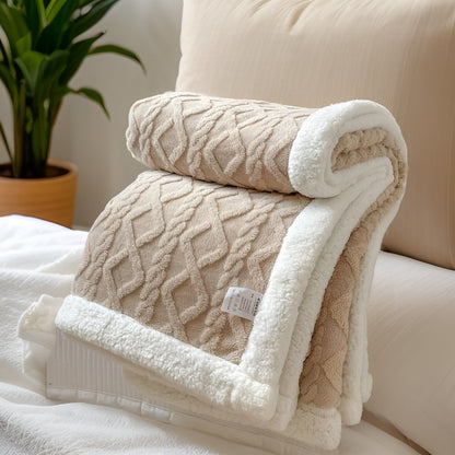Cozy Plush Reversible Winter Blanket