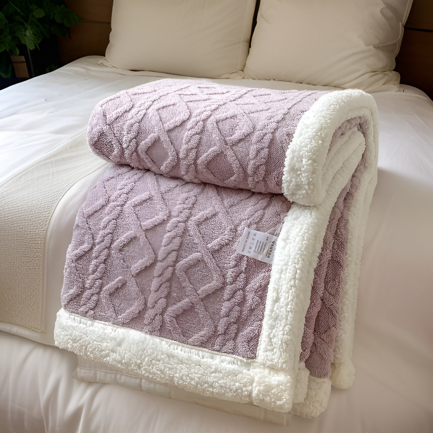 Cozy Plush Reversible Winter Blanket