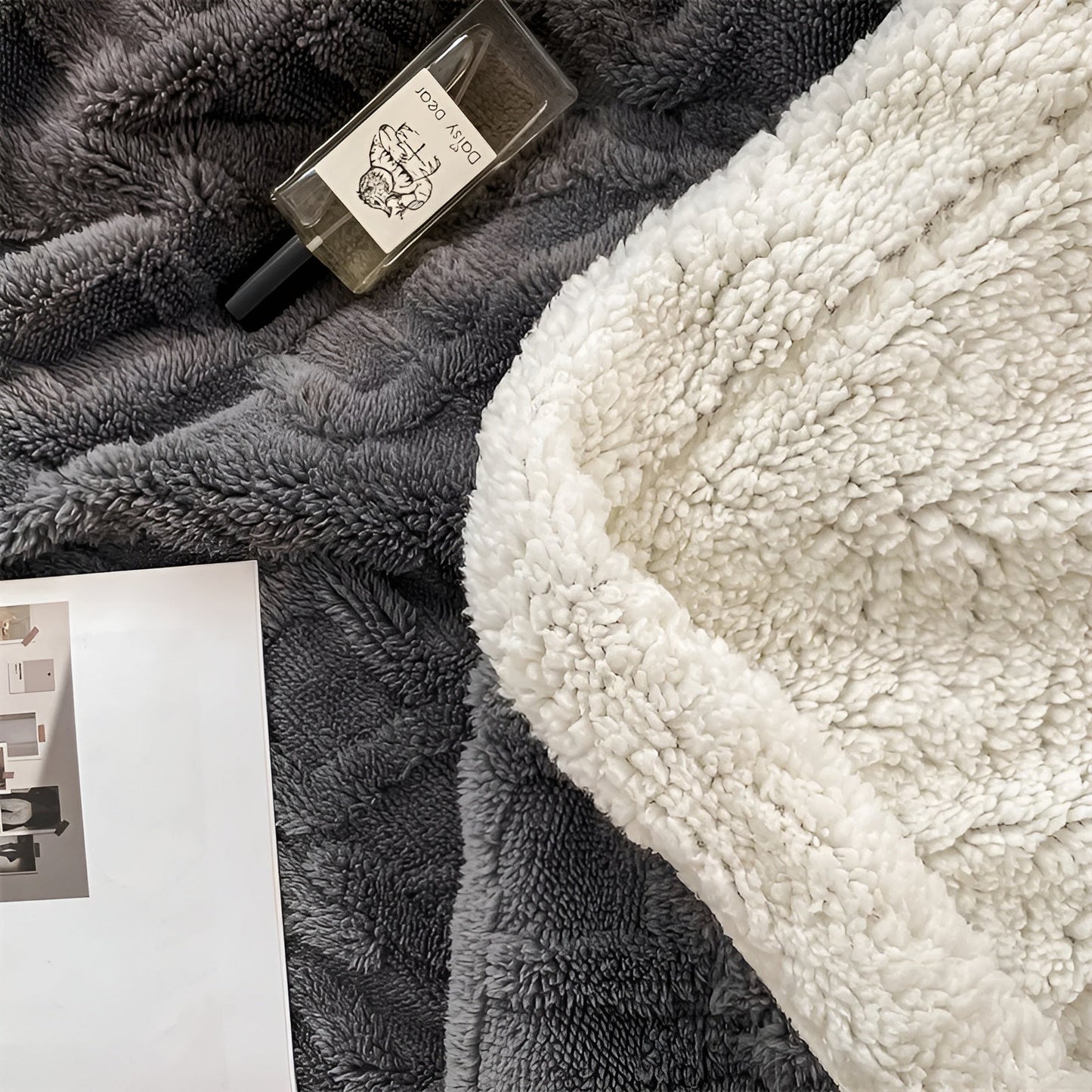 Cozy Plush Reversible Winter Blanket