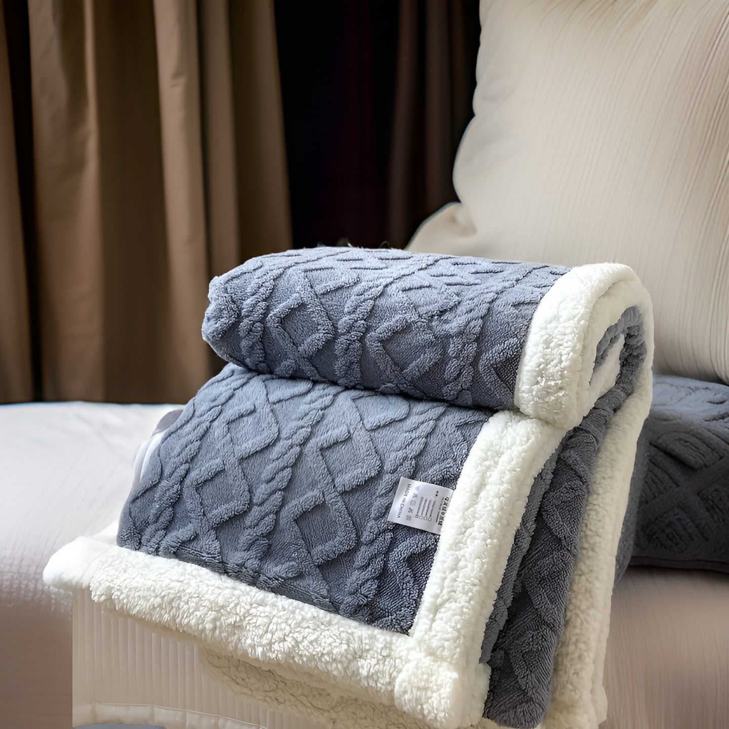 Cozy Plush Reversible Winter Blanket