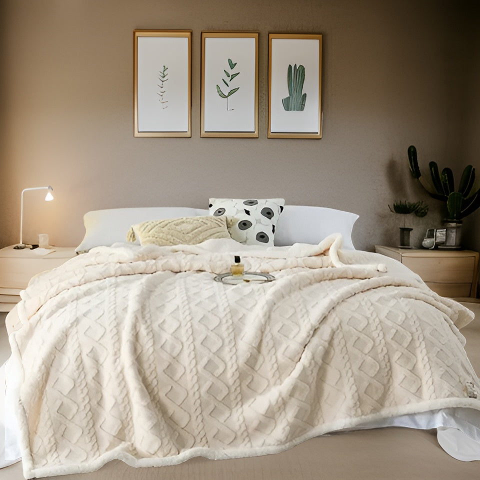 Cozy Plush Reversible Winter Blanket
