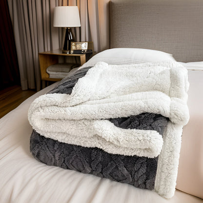 Cozy Plush Reversible Winter Blanket