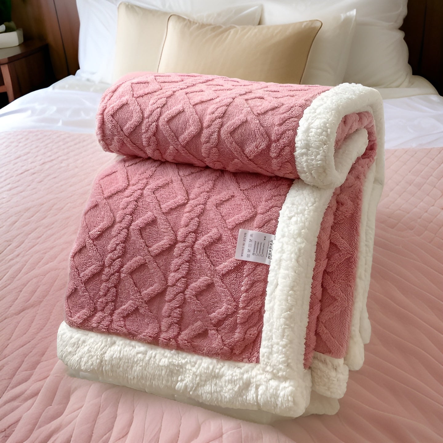 Cozy Plush Reversible Winter Blanket