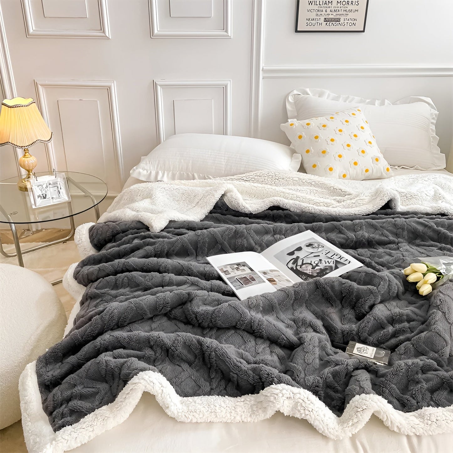 Cozy Plush Reversible Winter Blanket - Halri