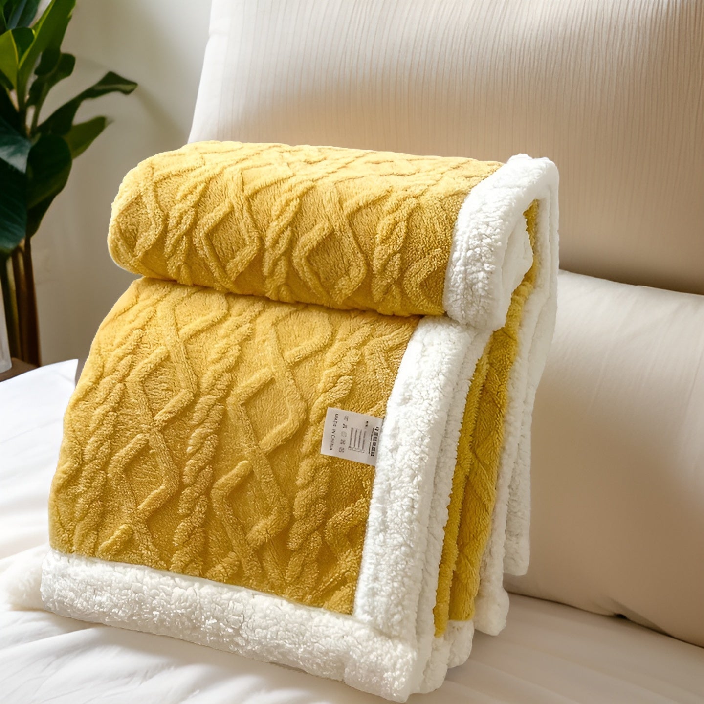 Cozy Plush Reversible Winter Blanket