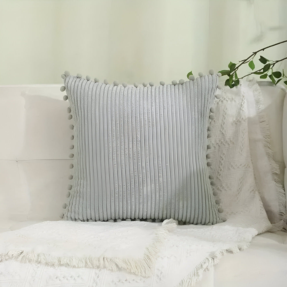 Colorful Pom Pom Decorative Pillow Cover