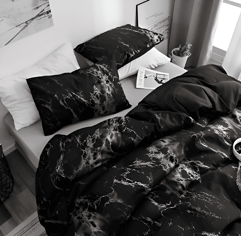 Elegant Marble Pattern 3pc Bedding Set - Halri