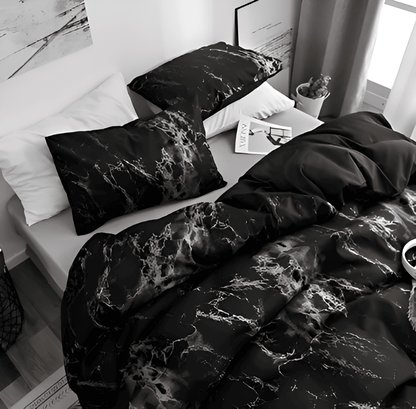 Elegant Marble Pattern 3pc Bedding Set - Halri