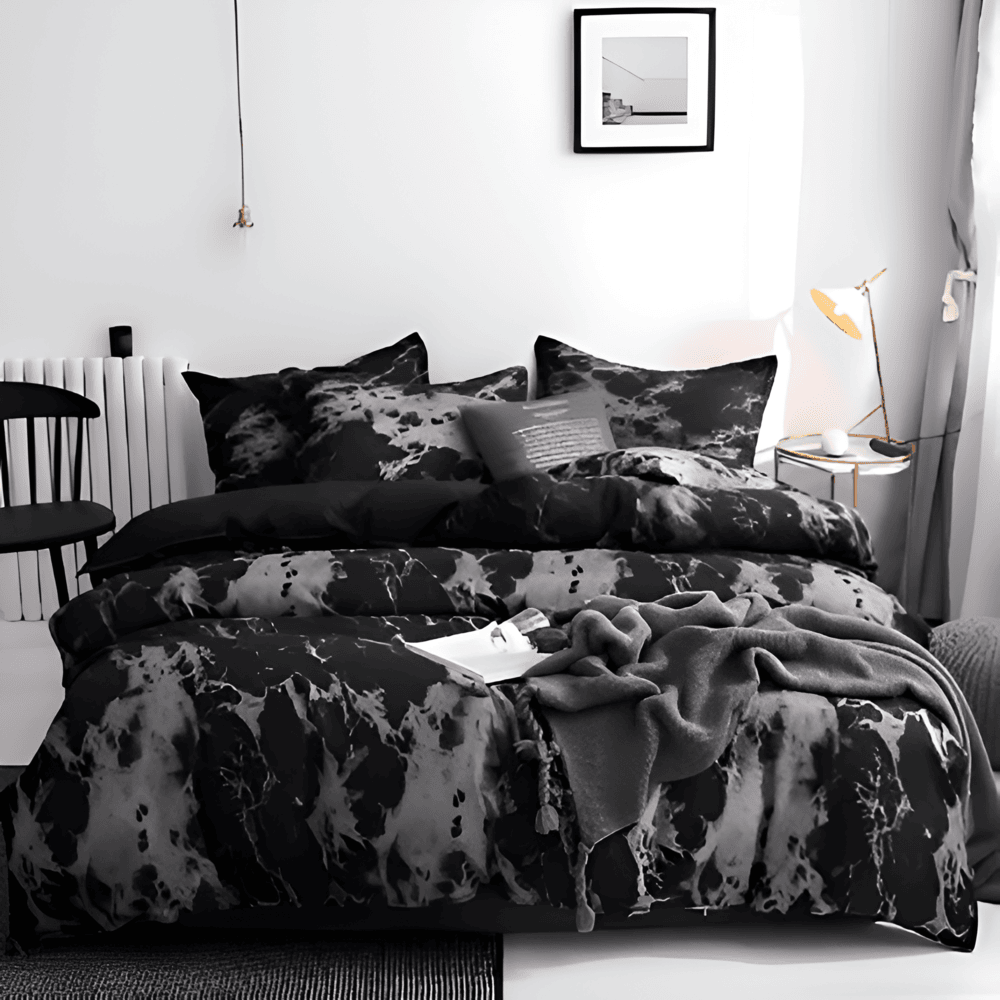 Elegant Marble Pattern 3pc Bedding Set