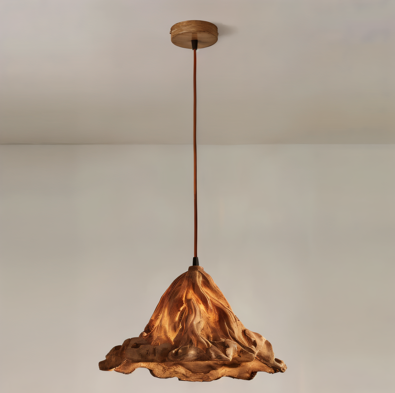 Unique Resin Pendant Light with Lava Pattern - Halri