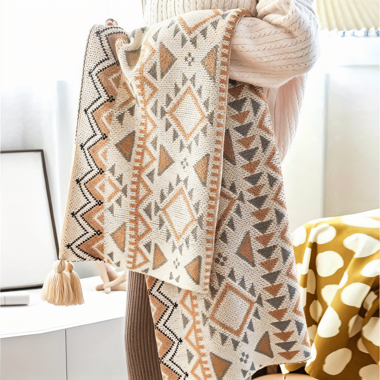 Colorful Chic Fuzzy Throw Blanket