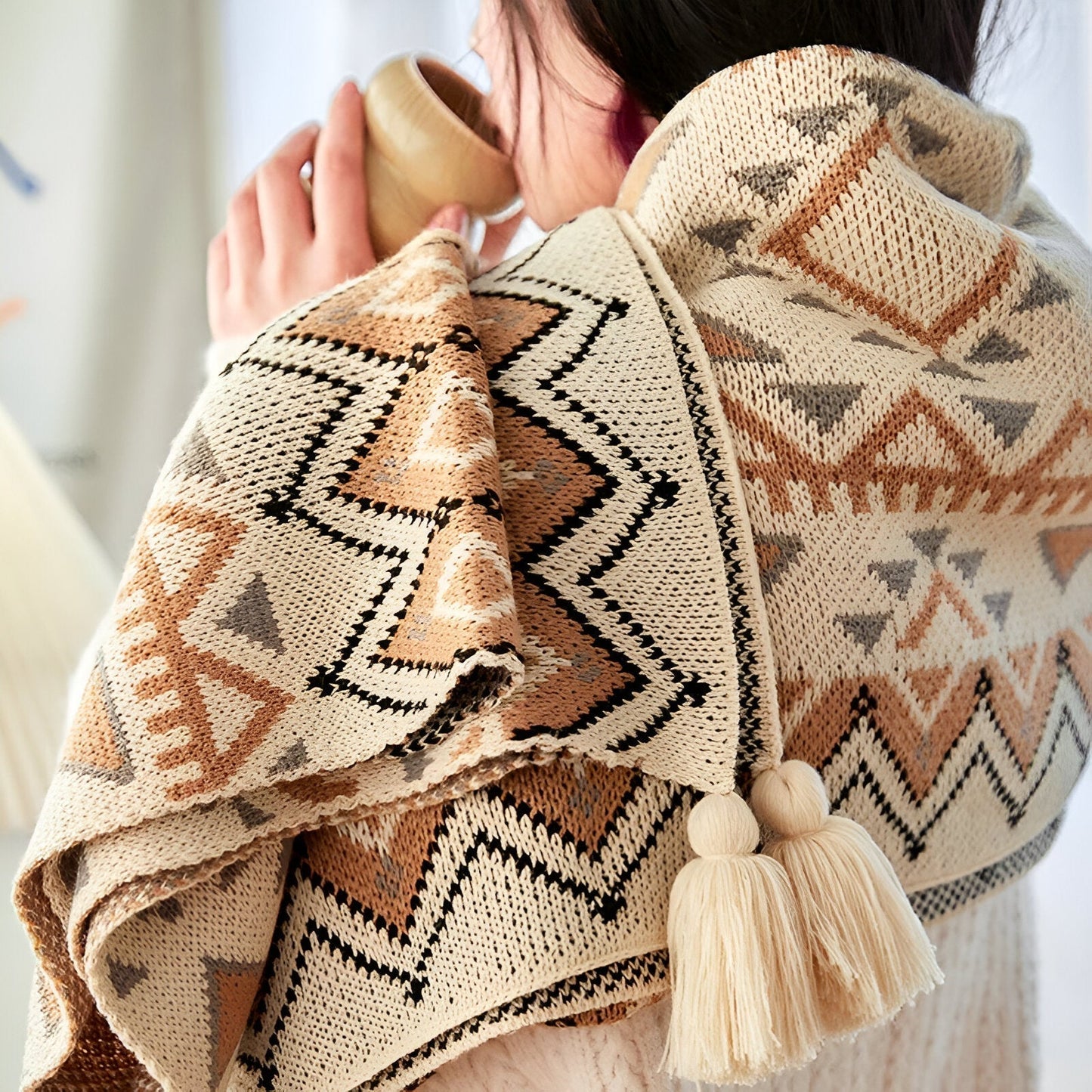 Colorful Chic Fuzzy Throw Blanket