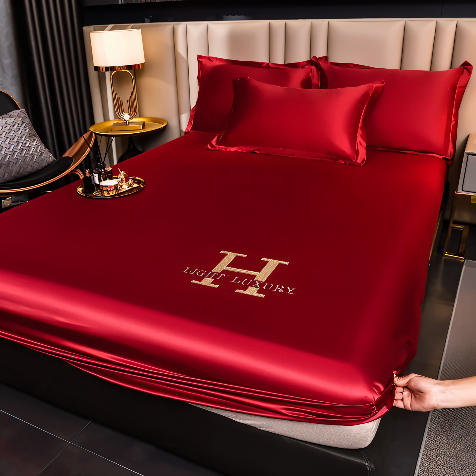Soft Luxe Satin Duvet Cover with Glossy Finish - Halri