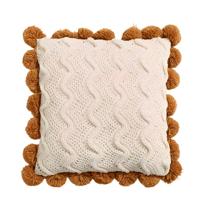 Colorful Tassel Throw Pillow Cover in Bohemian Design - Halri