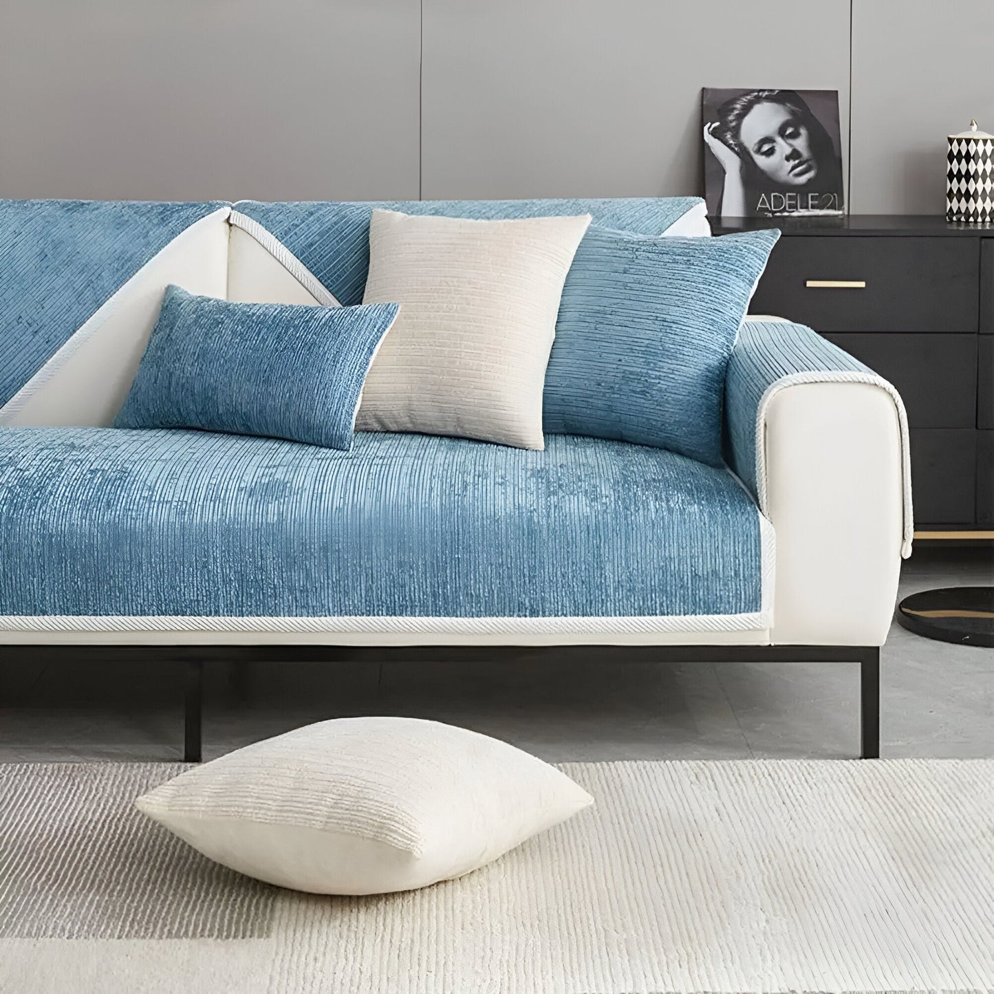 Plush Velvet Couch Slipcover