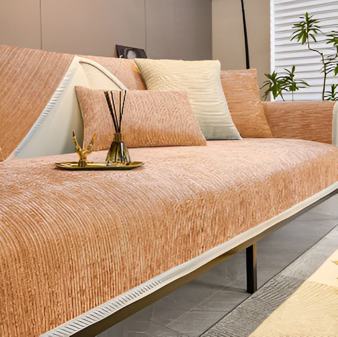 Plush Velvet Couch Slipcover