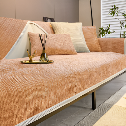 Plush Velvet Couch Slipcover