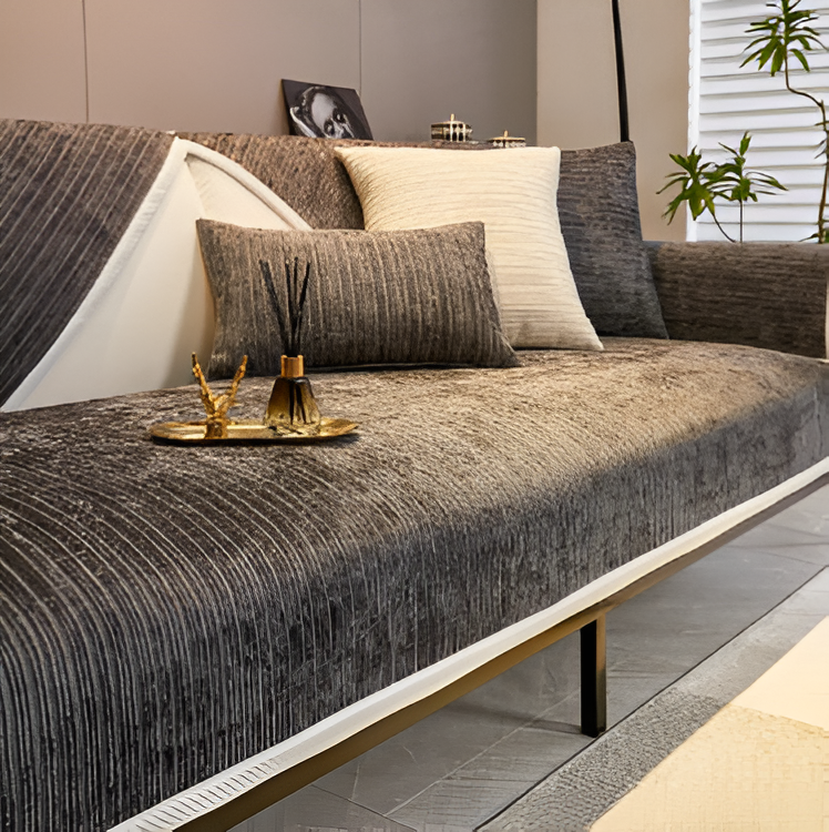 Plush Velvet Couch Slipcover