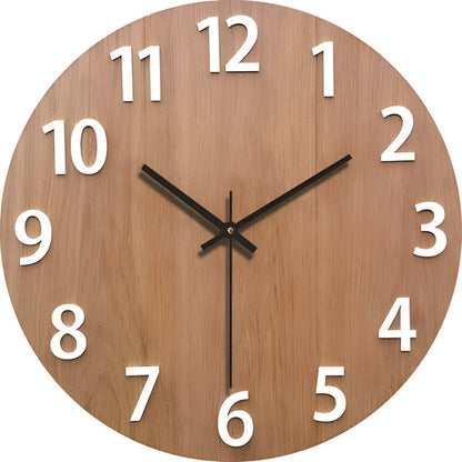 Simple Wooden Wall Clock - Natural Modern Design