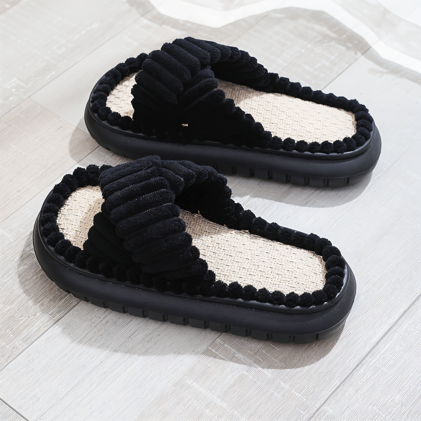 Cozy Faux Fur Slippers with Velcro Strap