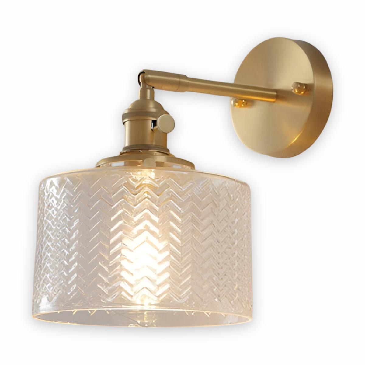 Modern Glass LED Wall Light with Adjustable Arm