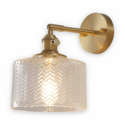 Modern Glass LED Wall Light with Adjustable Arm
