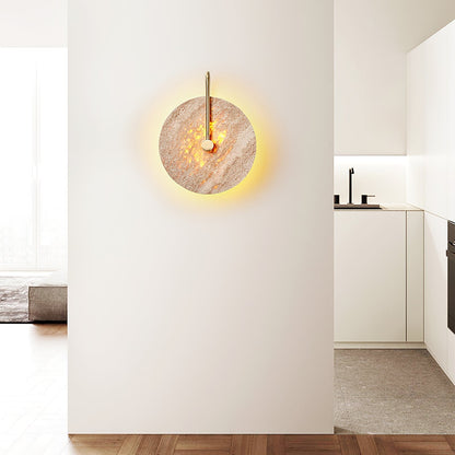 Hook Wall Lamp with Yellow Travertine Shade – Elegant Indoor Wall Sconce Lighting Fixture 4