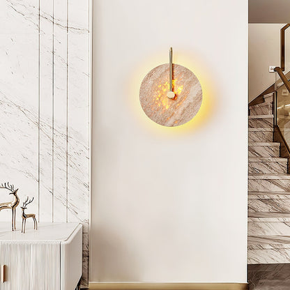 Hook Wall Lamp with Yellow Travertine Shade – Elegant Indoor Wall Sconce Lighting Fixture 6