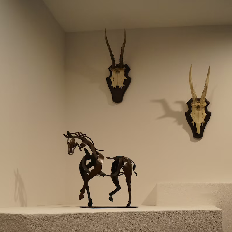 Unique Handcrafted Horse Decor Figure - Halri