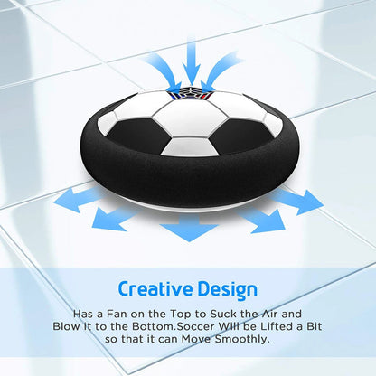 Hover Soccer Ball with Colorful LED Lights, Durable Materials and Battery Operation, Safe for Ages 3+