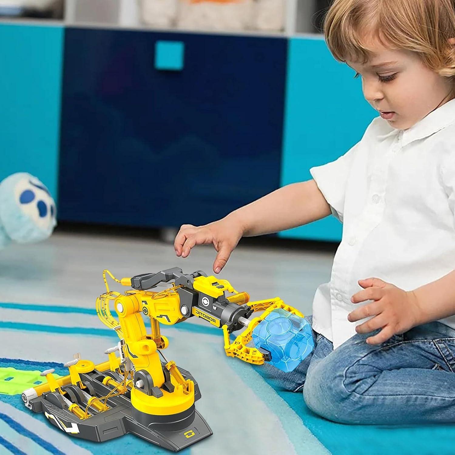 Hydraulic Robot Arm With Manual Control, Flexible Movement, DIY Science Experiment Toy For Ages 6+