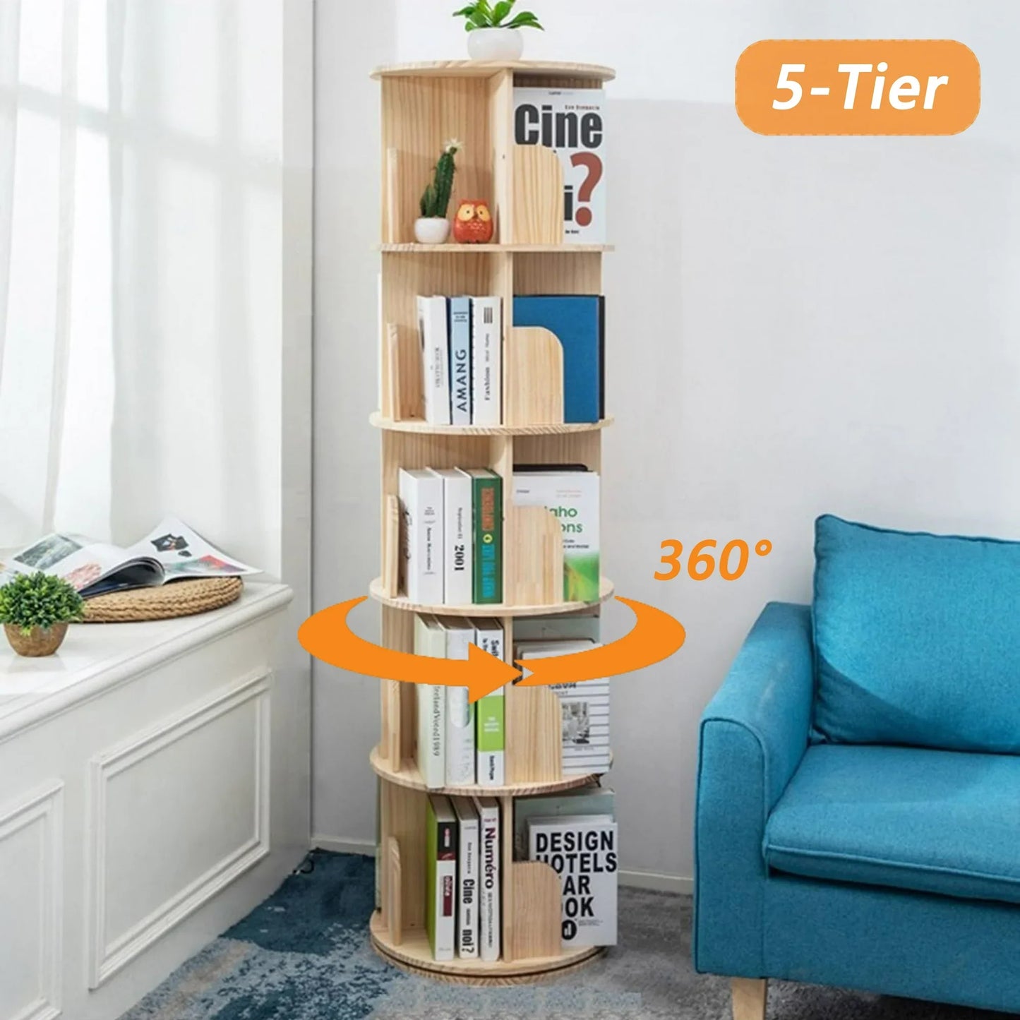 Spinning Book Storage Rack - Halri