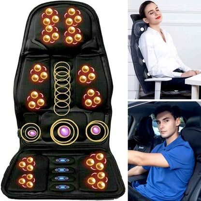 Luxurious Heated Massage Seat Cushion With Neck Support - Halri
