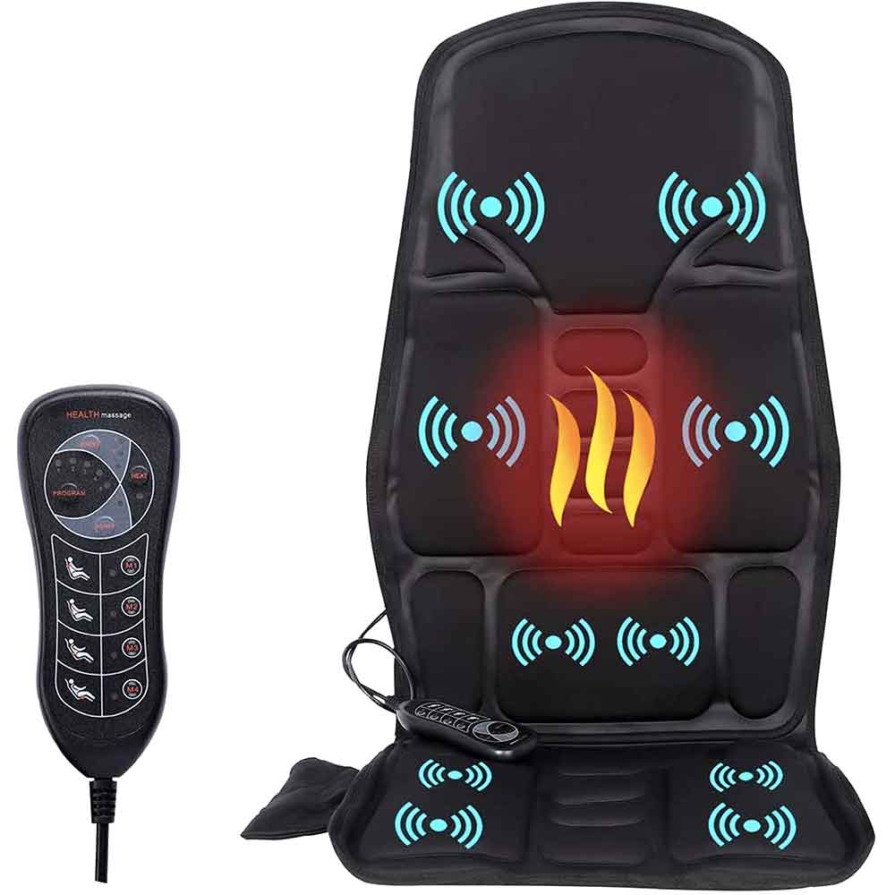Luxurious Heated Massage Seat Cushion With Neck Support