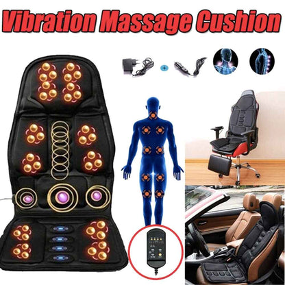 Luxurious Heated Massage Seat Cushion With Neck Support