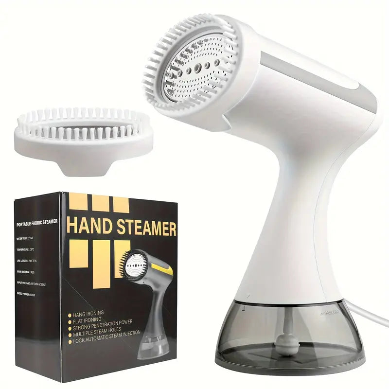 Compact Travel Fabric Steamer for Easy Ironing