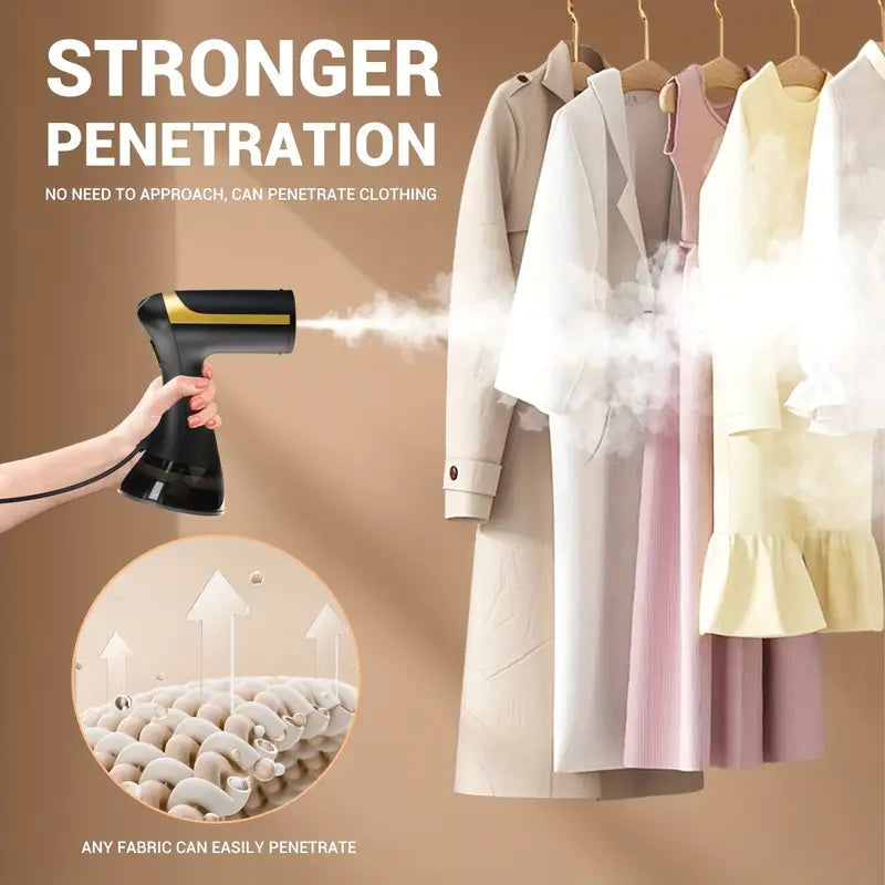 Compact Travel Fabric Steamer for Easy Ironing