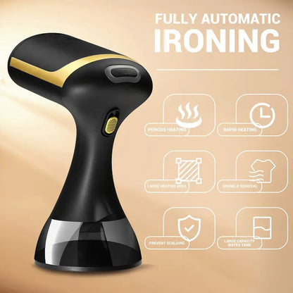 Compact Travel Fabric Steamer for Easy Ironing