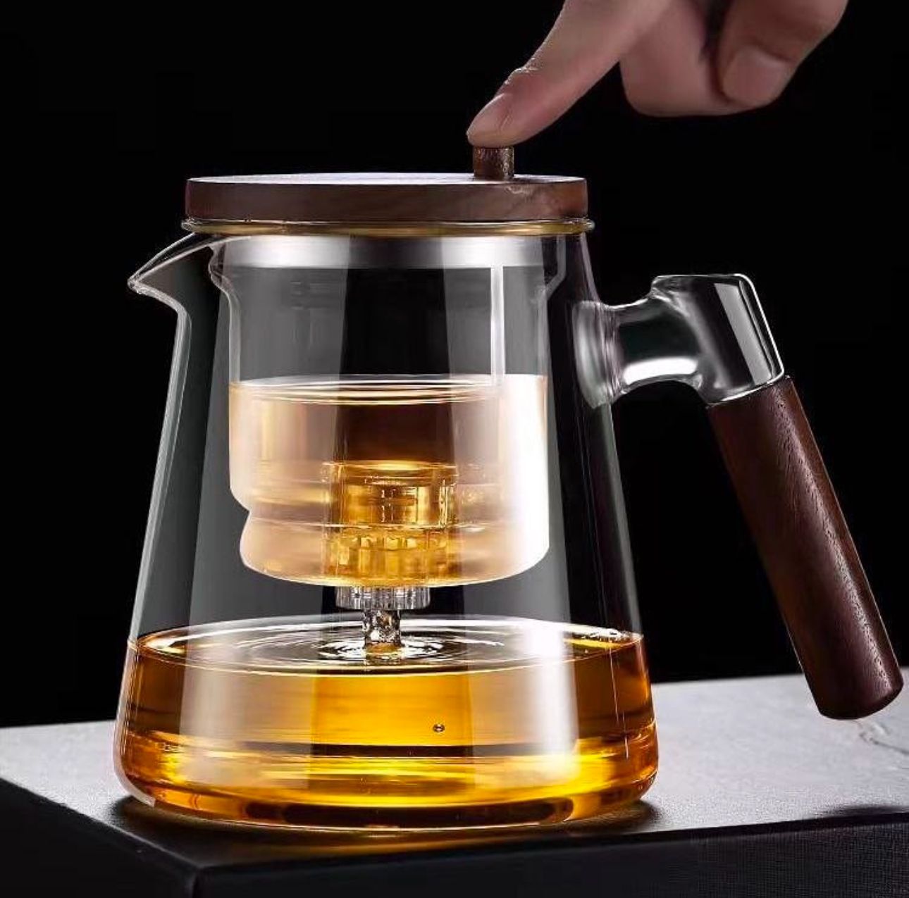 Elegant Clear Glass Teapot - Halri