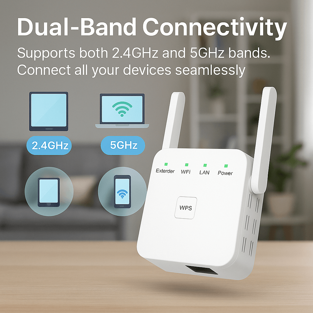 Fast WiFi Range Extender Strong Home Network Booster