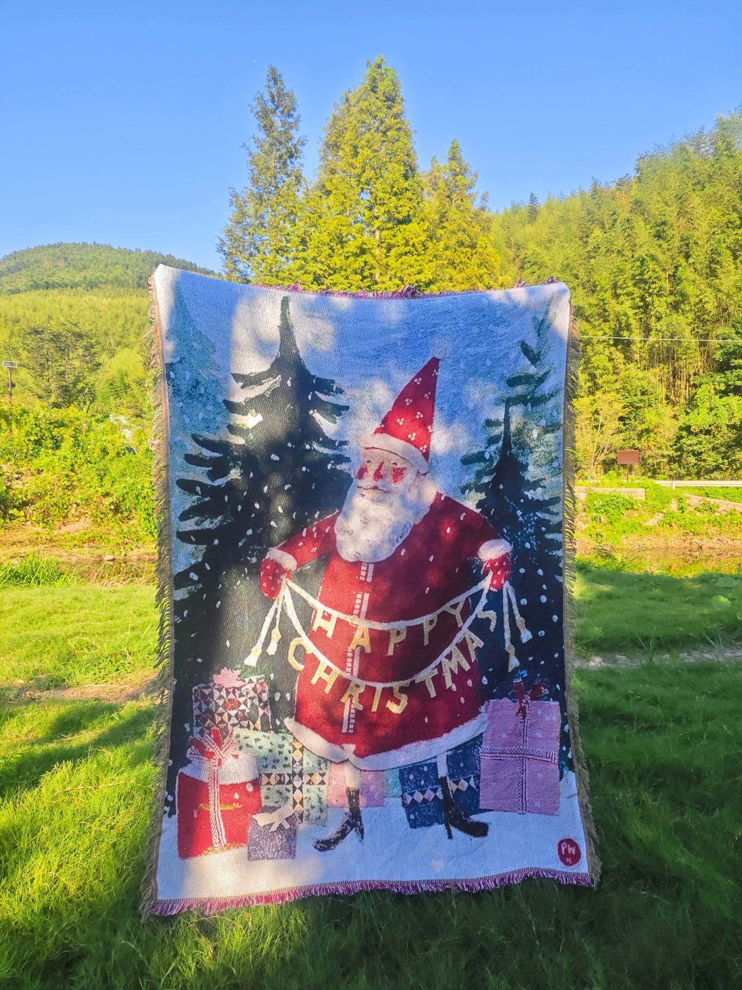 Fun Christmas Pattern Blanket Throw - Halri