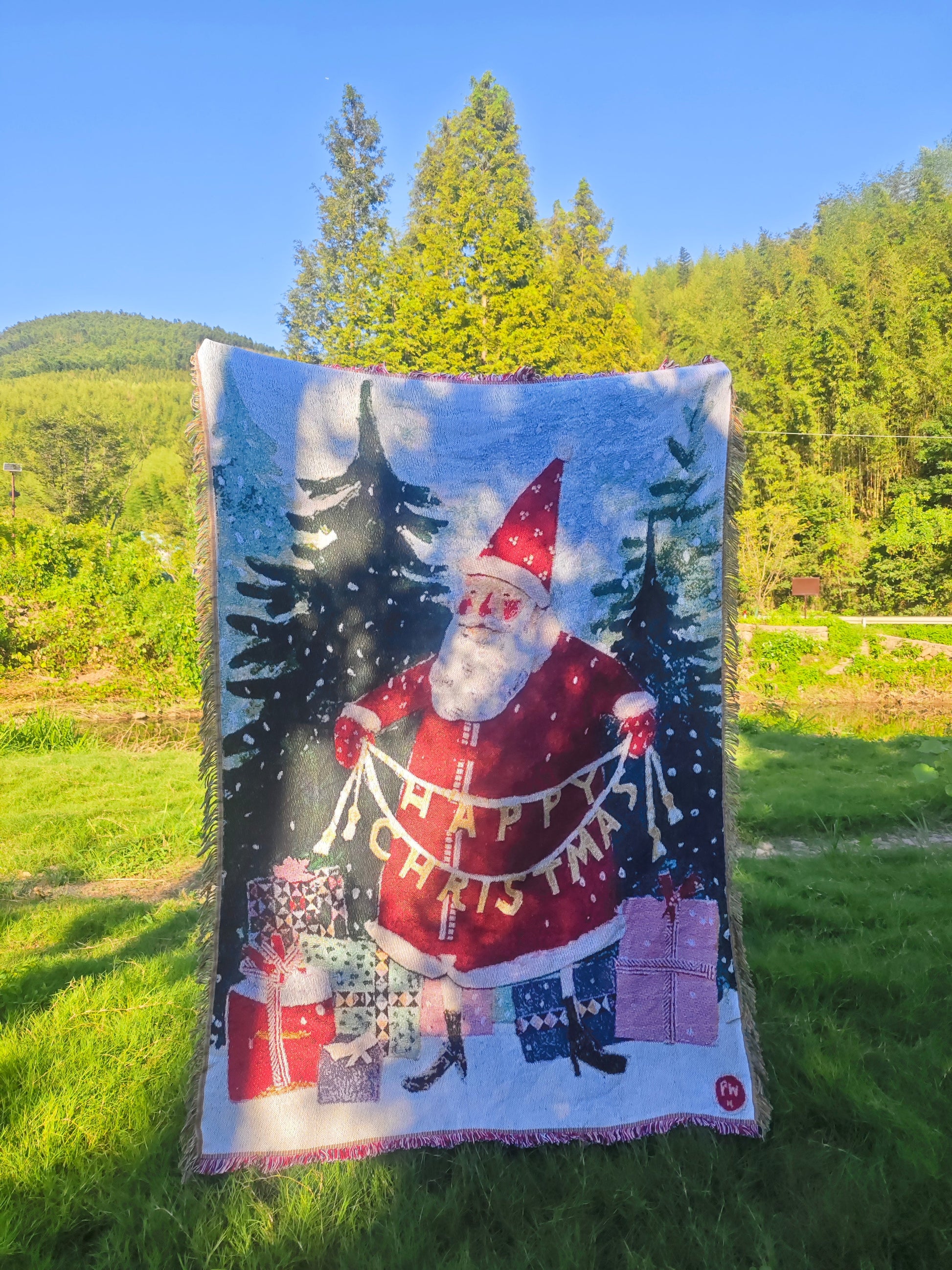 Fun Christmas Pattern Blanket Throw - Halri