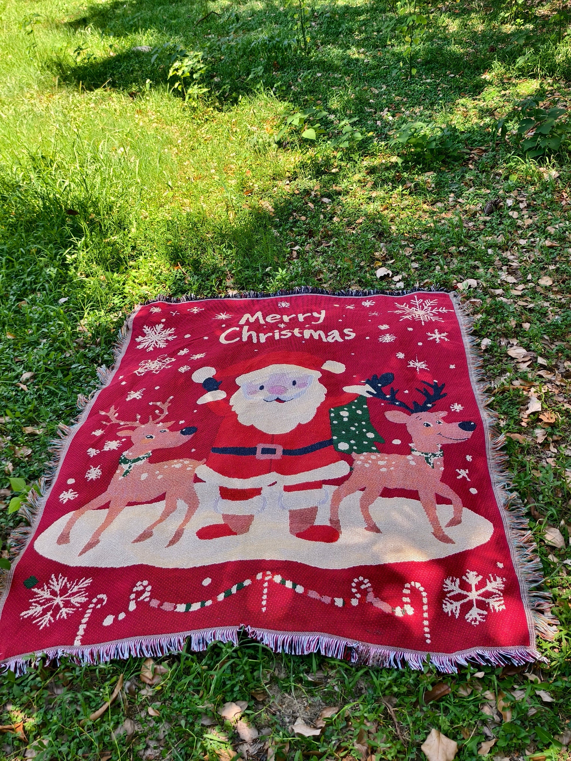 Plush Festive Red Holiday Blanket Throw - Halri