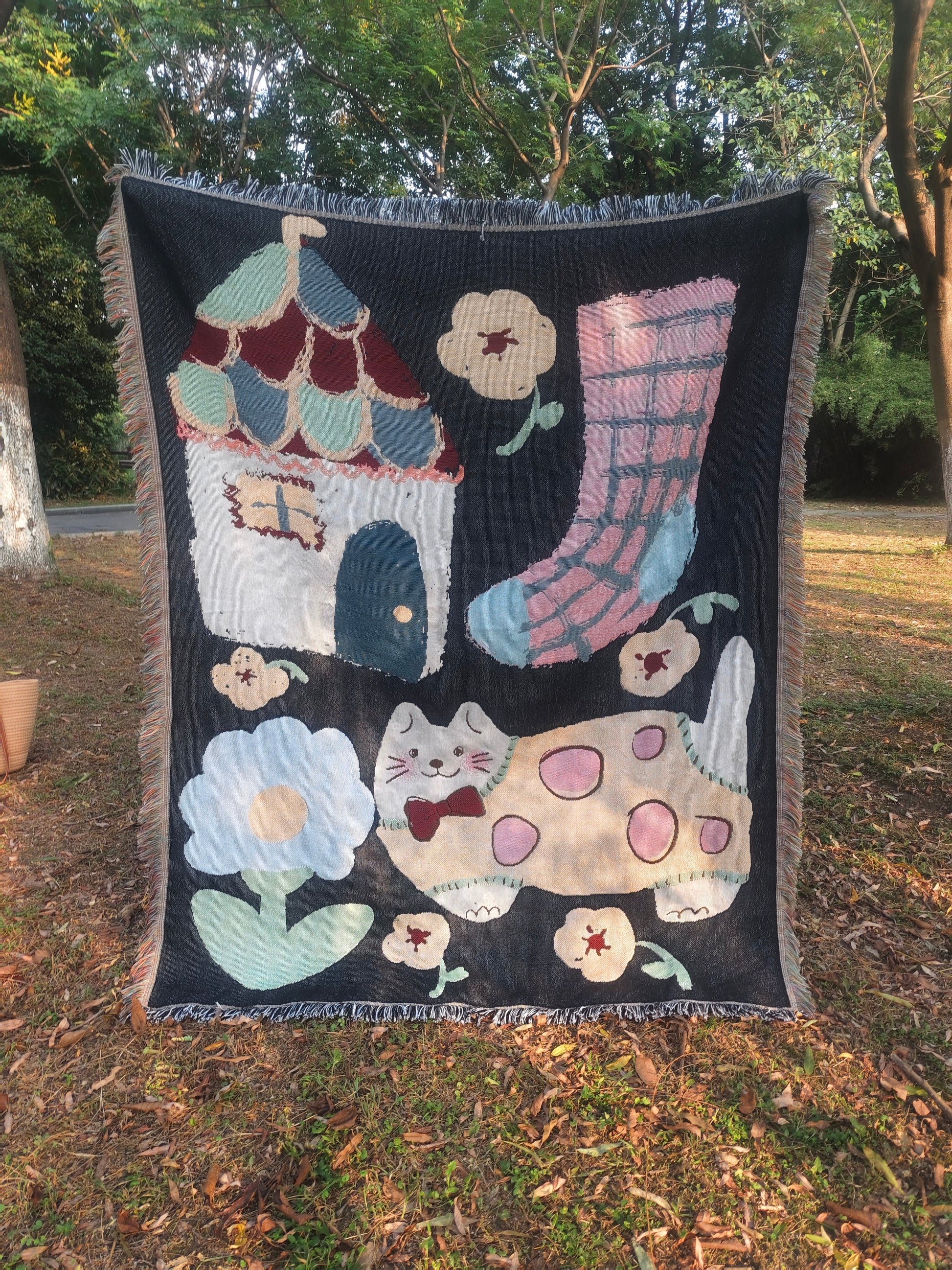 Cozy Holiday Tree Blanket Throw - Halri
