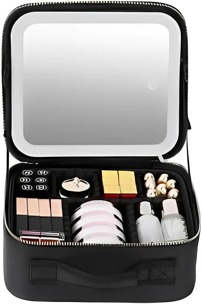 Makeup Bag with Built-in Mirror