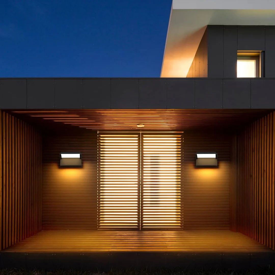 IP65 LED Outdoor Wall Light with Motion Sensor, 24W Warm White, Weatherproof Aluminum, 1300 Lumens for Safe Outdoor Lighting 2