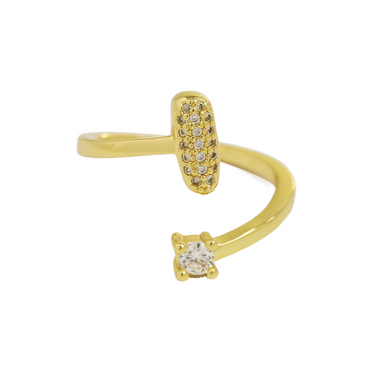 Delicate Sparkle Initial Diamond Ring